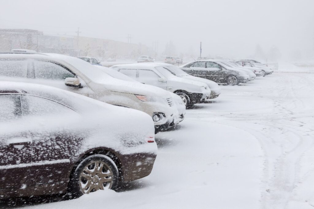 car parking snow