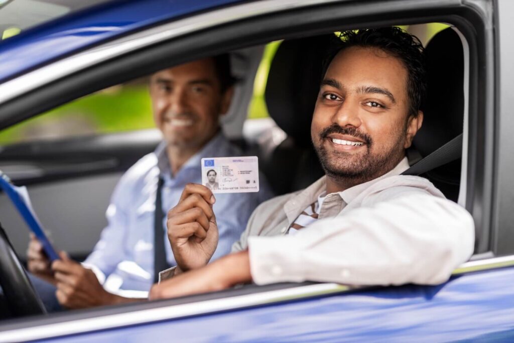 young man with license